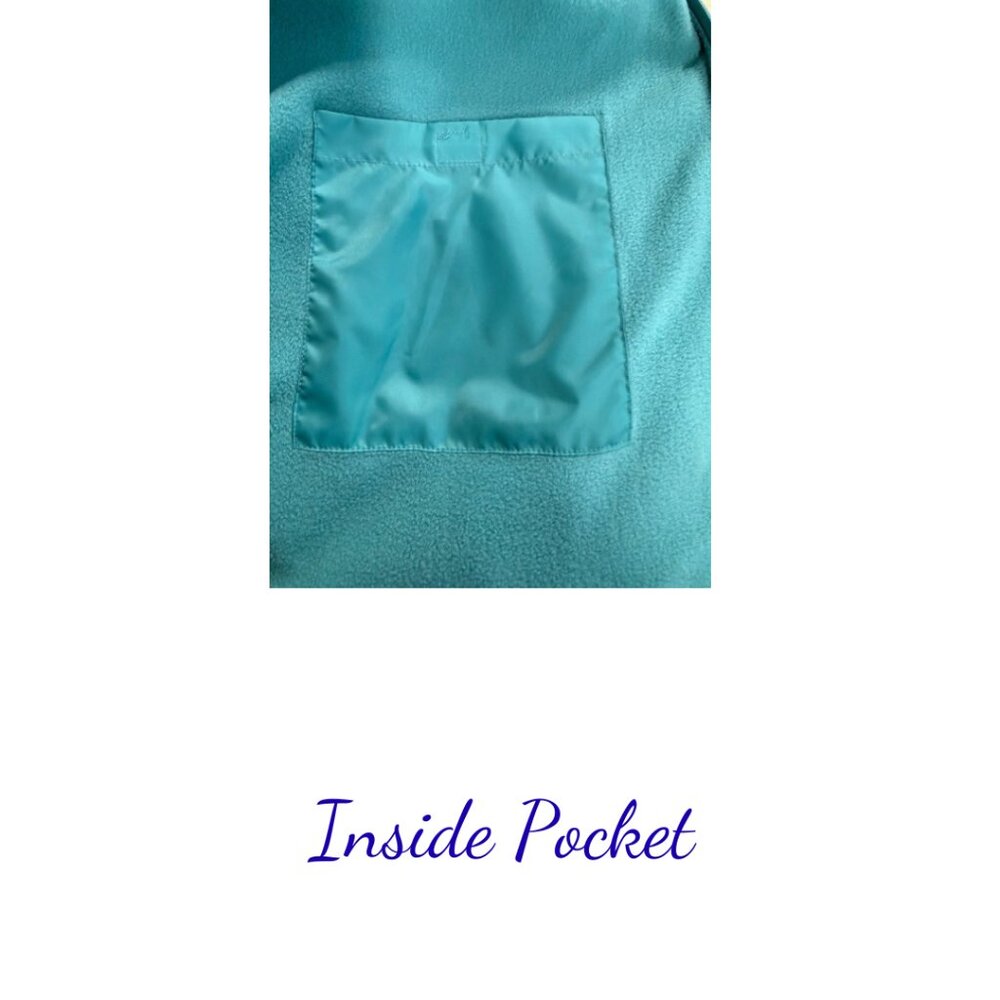 Totes Teal Zip Jacket Medium Removable Hood Lightweight - Picture 9 of 10